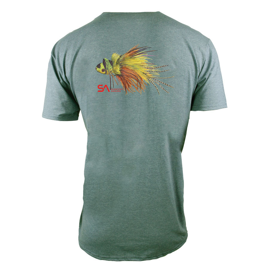 Scientific Anglers HALLOCK DIVER T SHIRT HEATHER FOREST GREEN