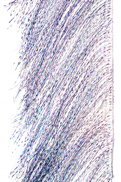 Senyo's Predator Wrap, Pearl - Barred Blue Baitfish, close-up of the wrap fibers