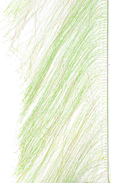 Senyo's Predator Wrap, Pearl - Barred Yellow Chartreuse, close-up of the wrap fibers