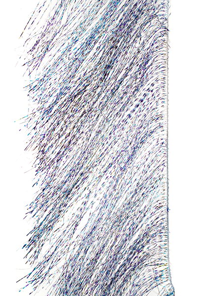 Senyo's Predator Wrap, UV - Barred Blue Baitfish, close-up of the wrap fibers