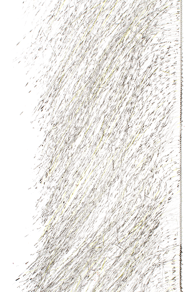 Senyo's Predator Wrap, UV - Barred White/Black, close-up of the wrap fibers