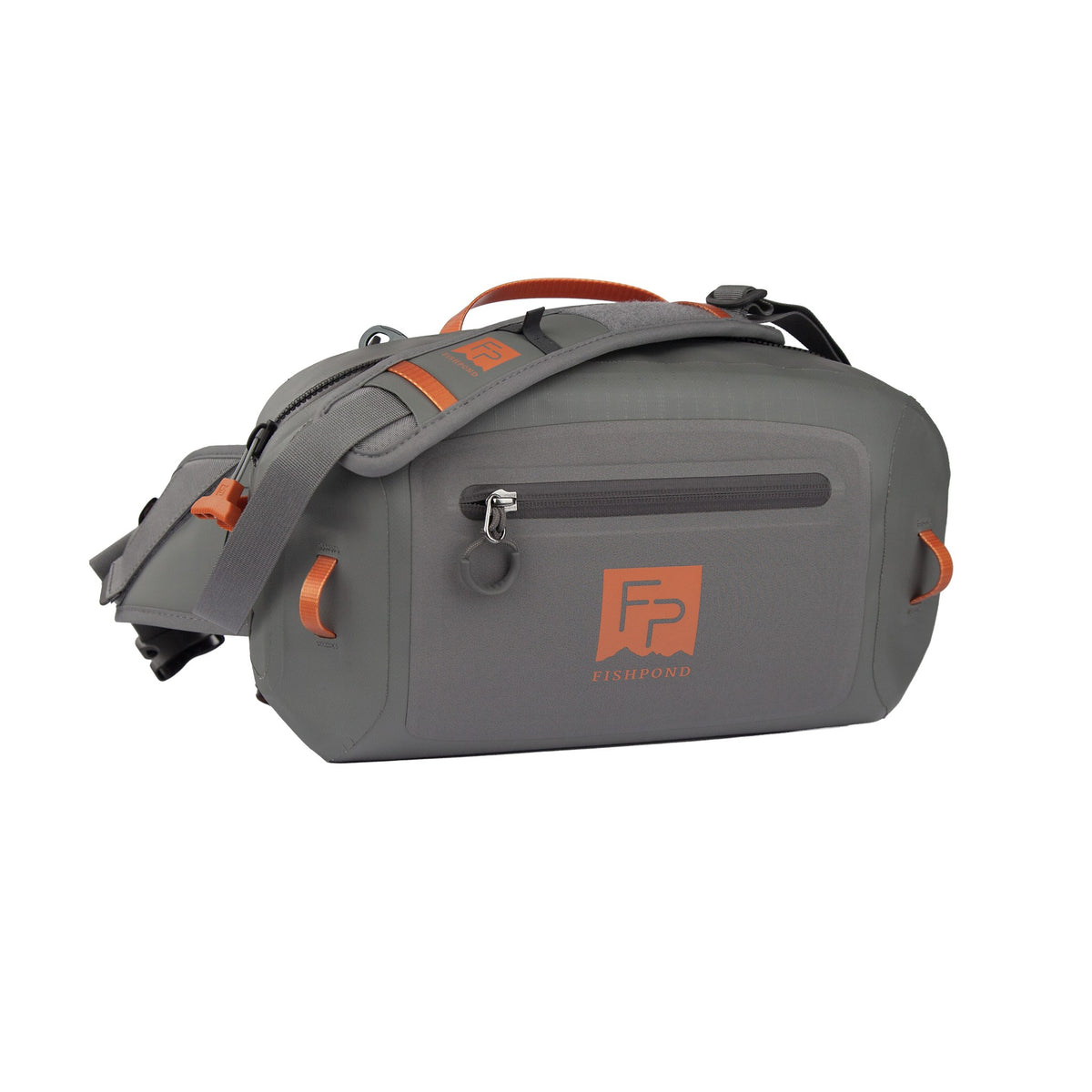 Fishpond Thunderhead HD Small Lumbar, Overcast Grey, front view