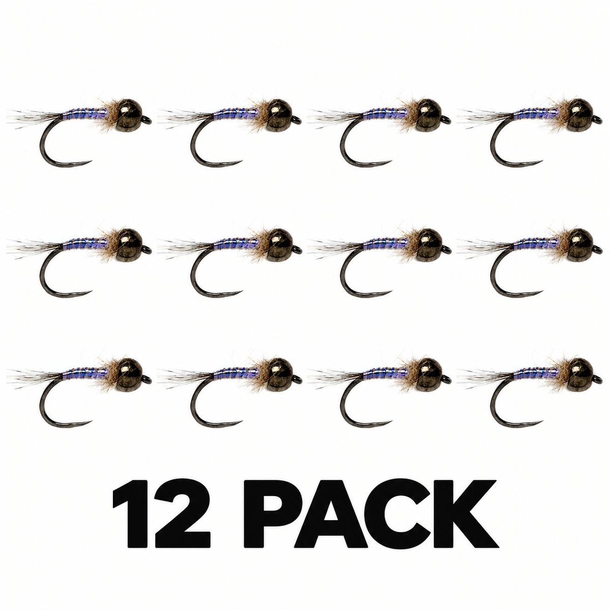 UV Nymph Black Barbless - 12