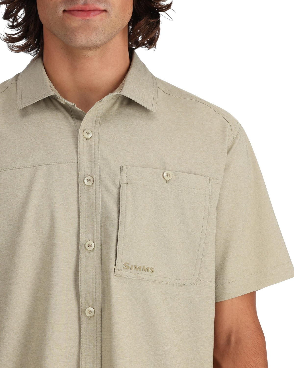 SIMMS CHALLENGER SHORT SLEEVE SHIRT - STONE