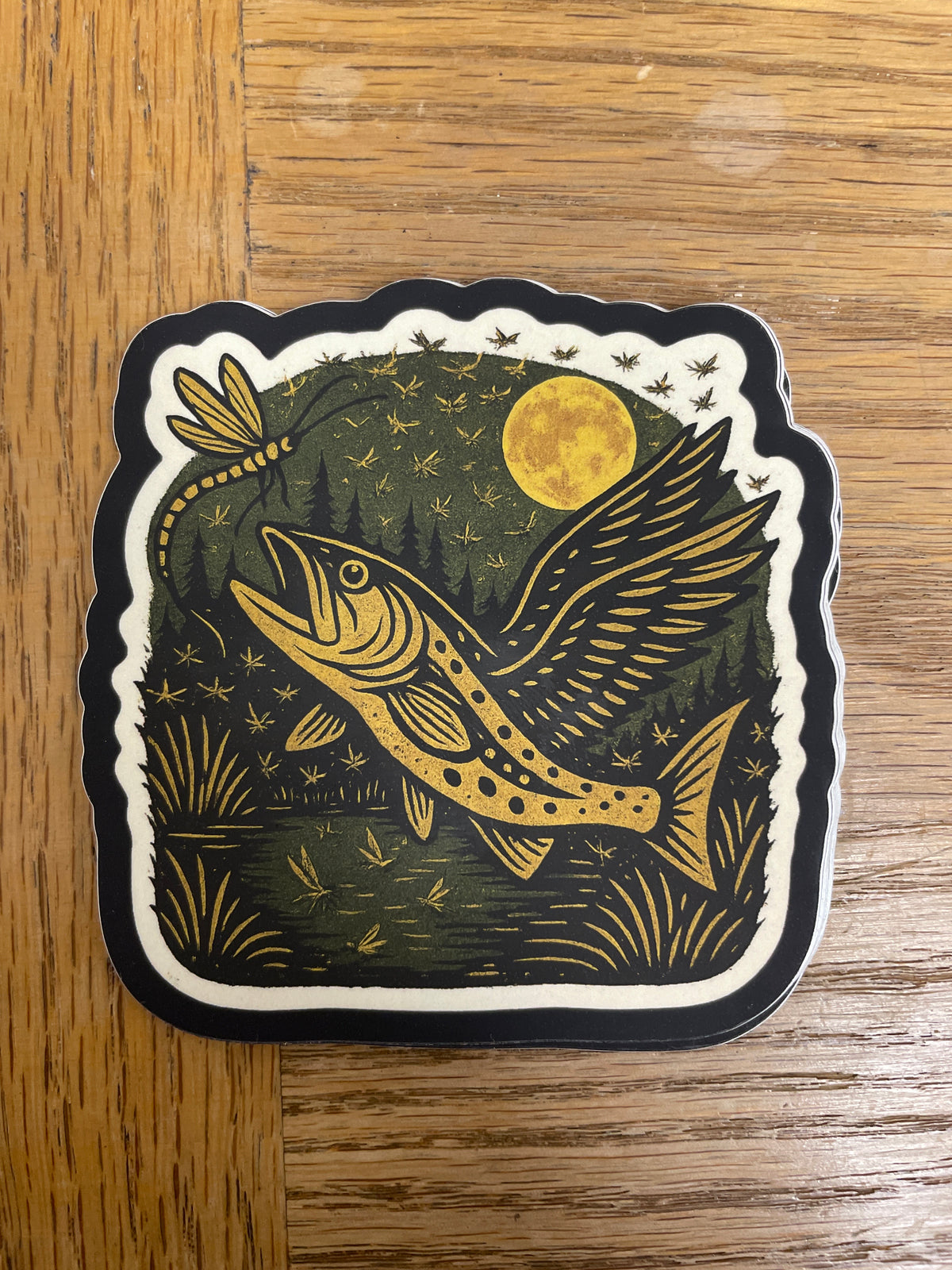Hex and Trout Sticker