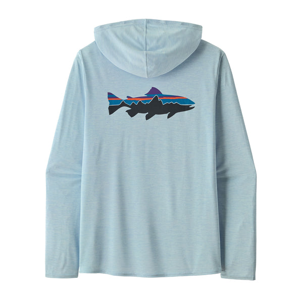 Patagonia Cap Cool Daily Graphic Hoody - Fitz Roy Trout: Fleck Blue
