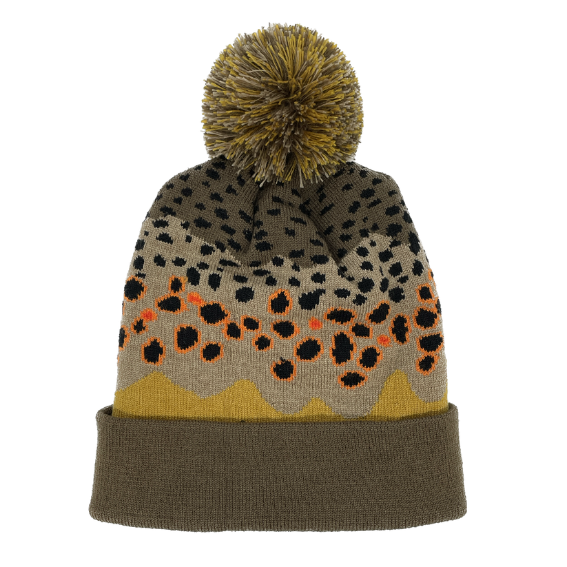 Rep Your Water Brown Trout Skin Knit Hat