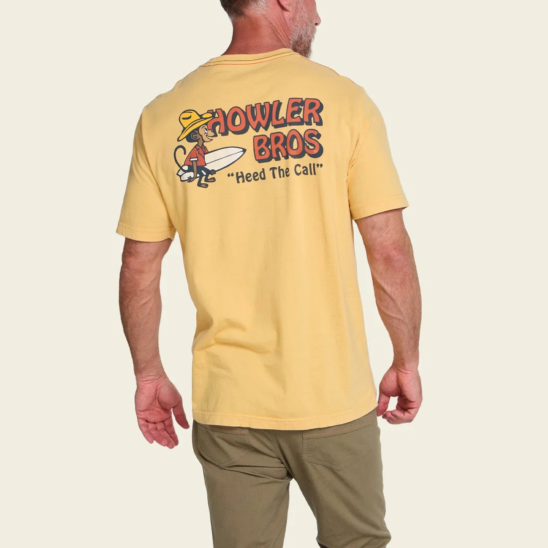 Howler Brothers Cotton T-Shirt - El Monito Surfs : Rattan