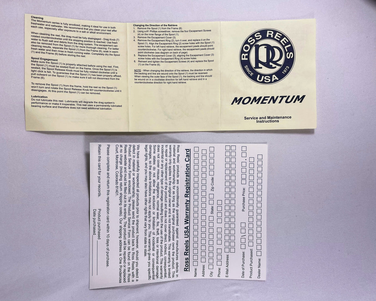 Ross Reel Momentum 6 Reel - Champagne Gold