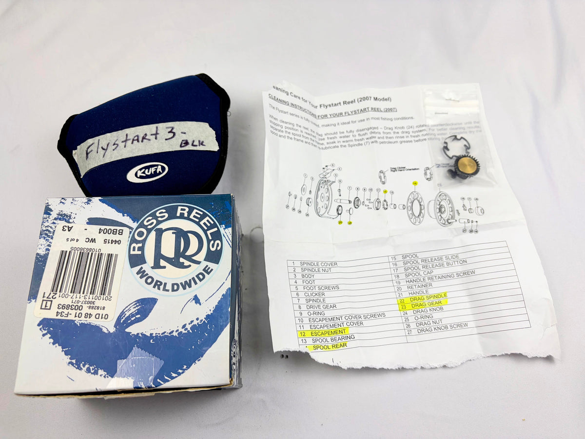 Ross Reels Fly Start Black Reel and Titanium Spool #3