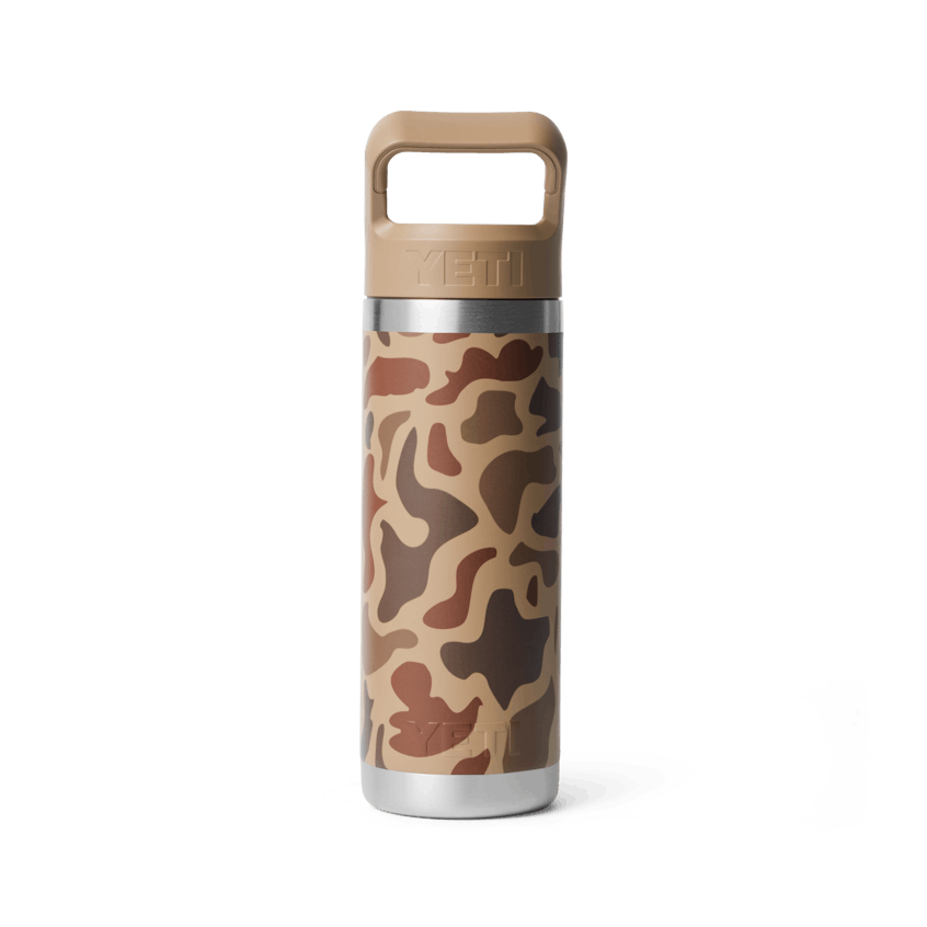 YETI Rambler 18 oz Water Bottle STRAW CAP - Wetlands Camo