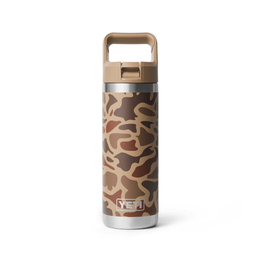 YETI Rambler 18 oz Water Bottle STRAW CAP - Wetlands Camo