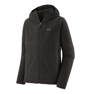 Patagonia R1 TechFace Fitz Roy Trout Hoody - Black