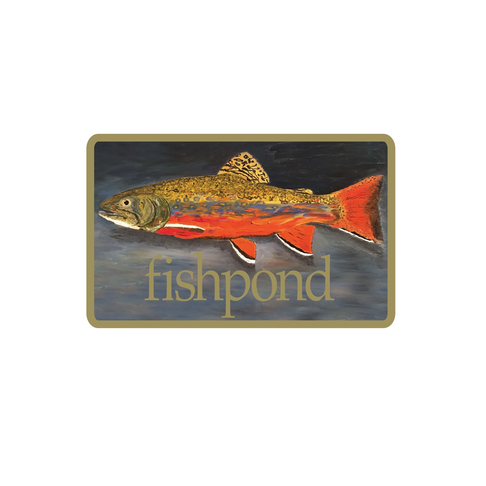Fishpond Brookie Sticker 5"