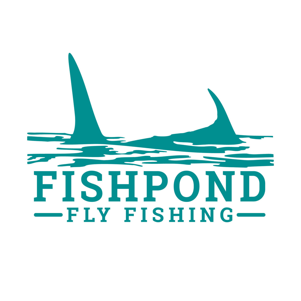 Fishpond Thermal Die Cut Sticker Tracker Aqua 6&quot;