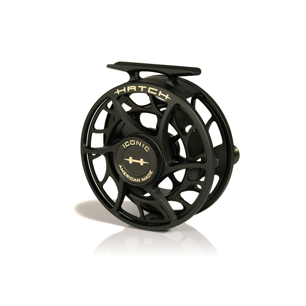 Hatch Iconic Fly Reel - 5+ Large Arbor - Gargoyle Green