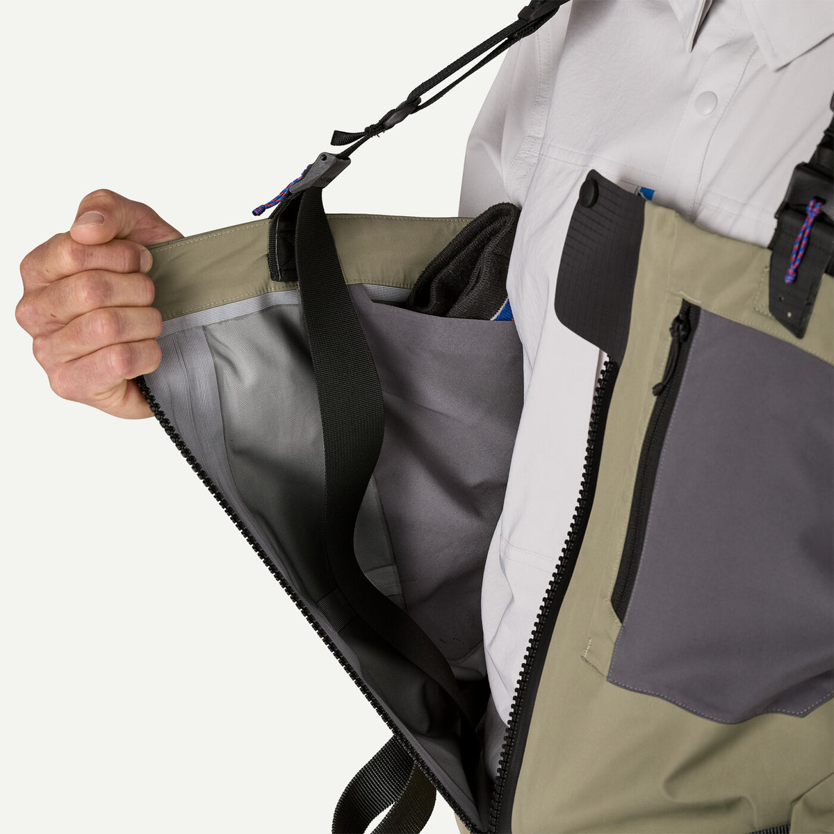 Patagonia Swiftcurrent Traverse Zip Front Waders - River Rock Green