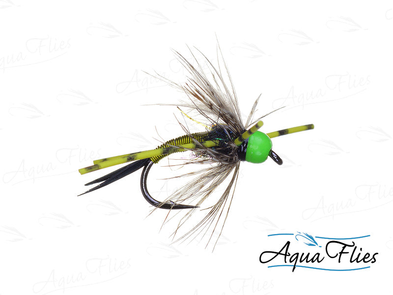 Aqua Vitamin G Chartreuse Rubber Legs Fly