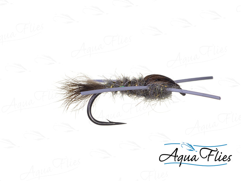 Aqua Rubber Leg Hare's Ear #6 Fly