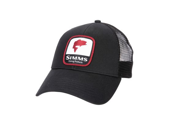 Simms Bass Patch Trucker Black