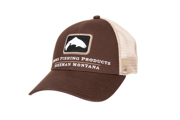 Simms Trout Icon Trucker Hat Mahogany