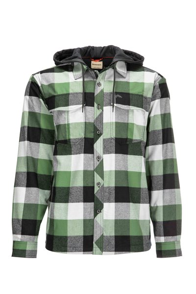 Simms Coldweather Hoody - Moss Green Buffalo Plaid | Motor