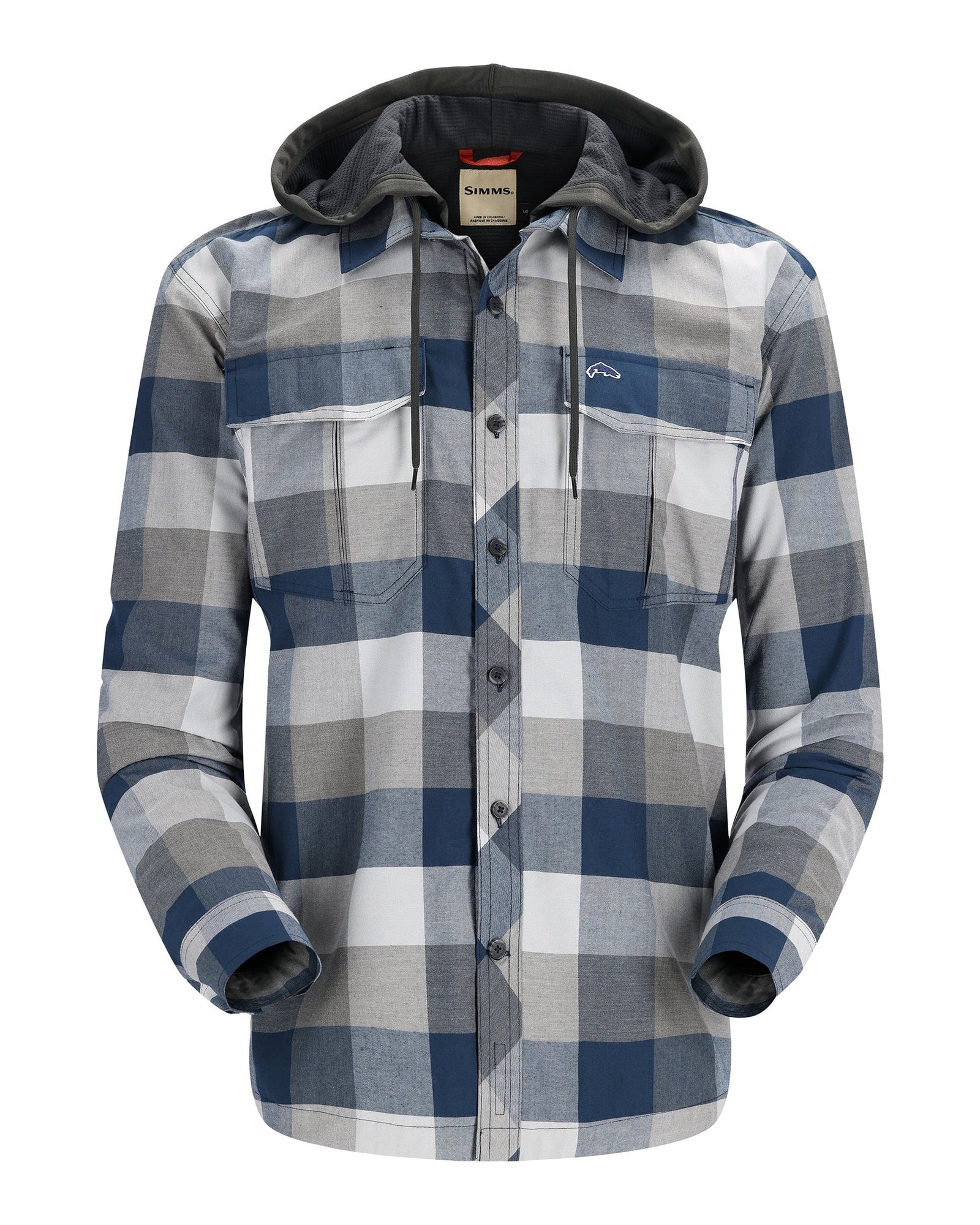 Simms Coldweather Hoody - Navy Buffalo Plaid