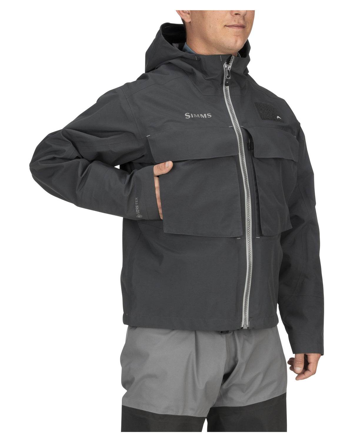 Simms Guide Classic Jacket Carbon Front