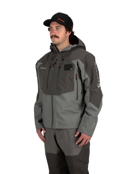 Simms G3 Guide Jacket Gunmetal On Body Front