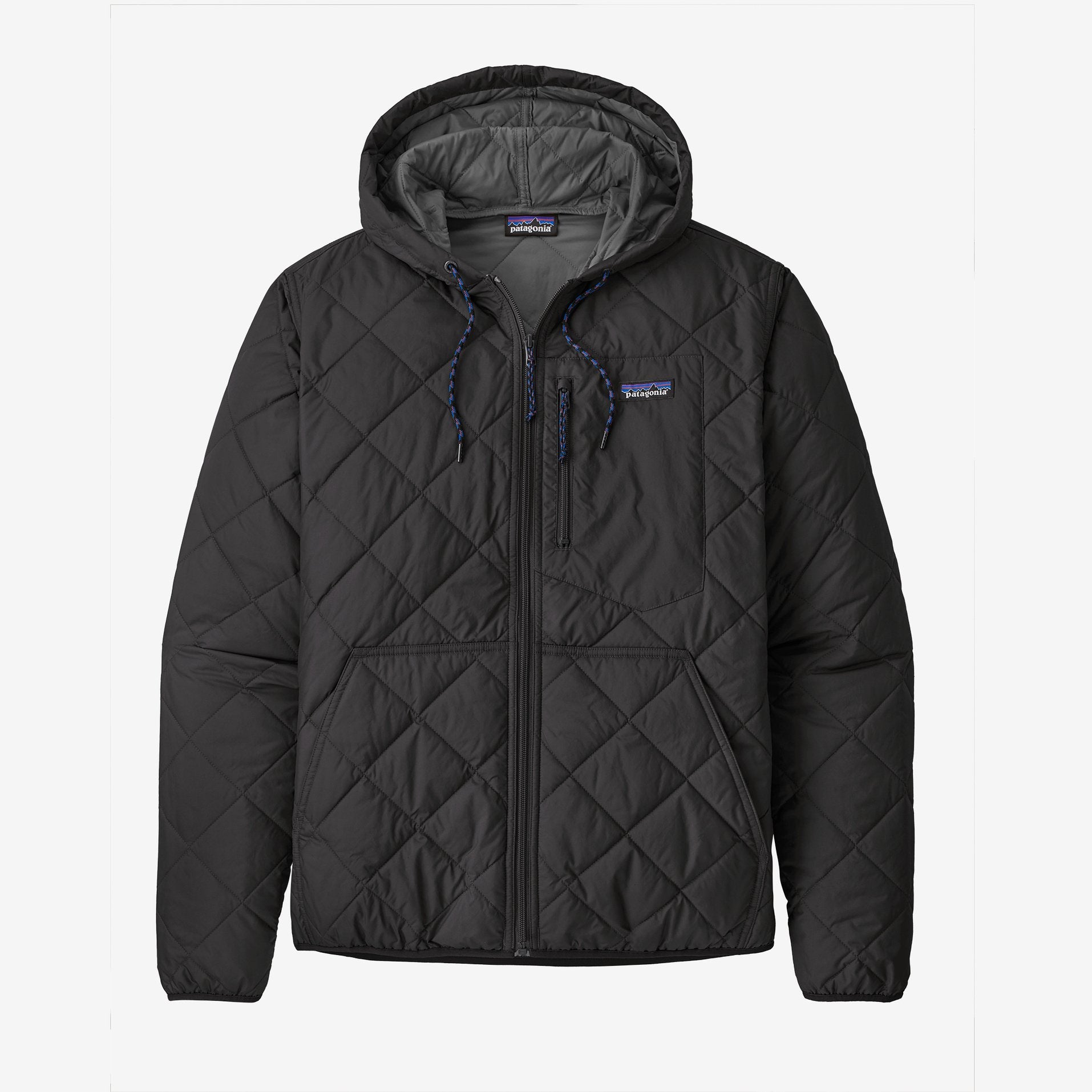 Patagonia Diamond Quilted Bomber Hoody - Black