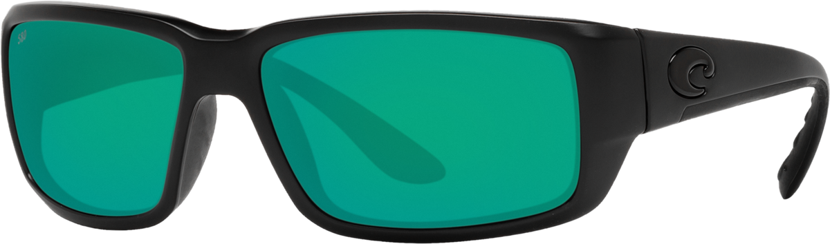 Costa Fantail Sunglasses Blackout Frame Green Mirror 580 Glass