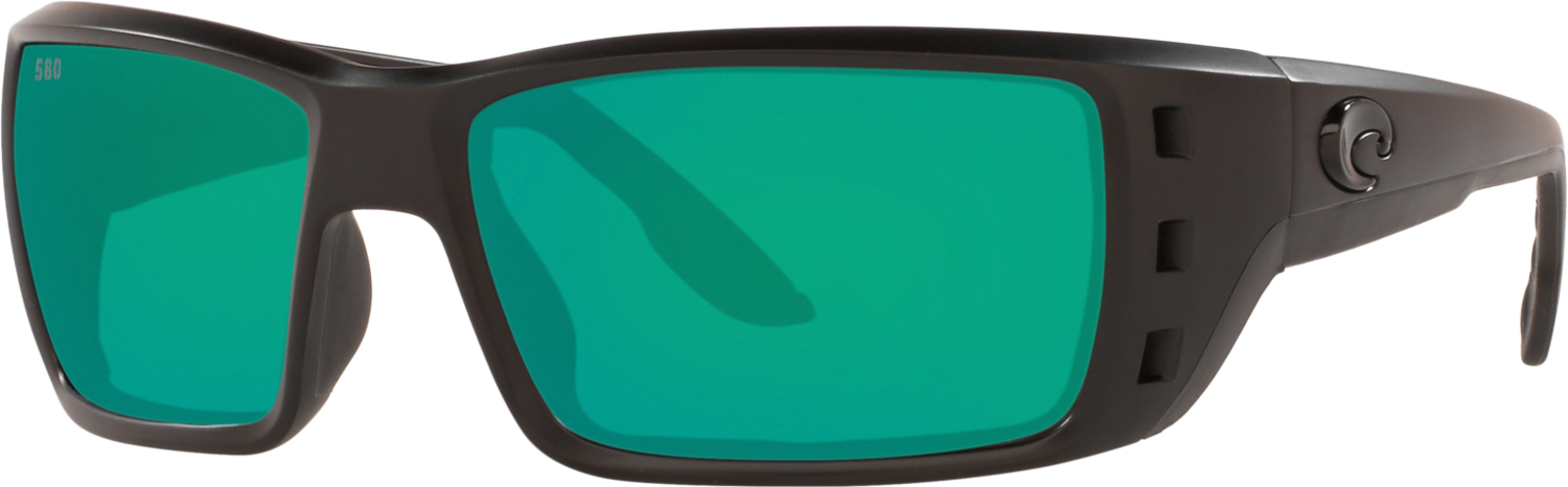 Costa Permit Sunglasses Blackout Frame Green Mirror 580 Glass