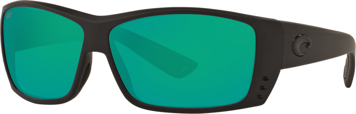 Costa Cat Cay Sunglasses Blackout Frame Green Mirror 580 Polycarbonate 