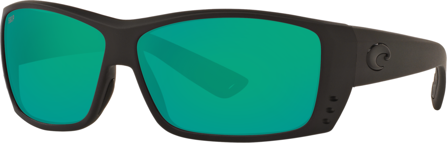 Costa Cat Cay Sunglasses Blackout Frame Green Mirror 580 Polycarbonate 