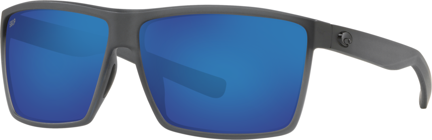 Costa Rincon Sunglasses Matte Smoke Crystal Frame Blue Mirror 580 Polycarbonate 