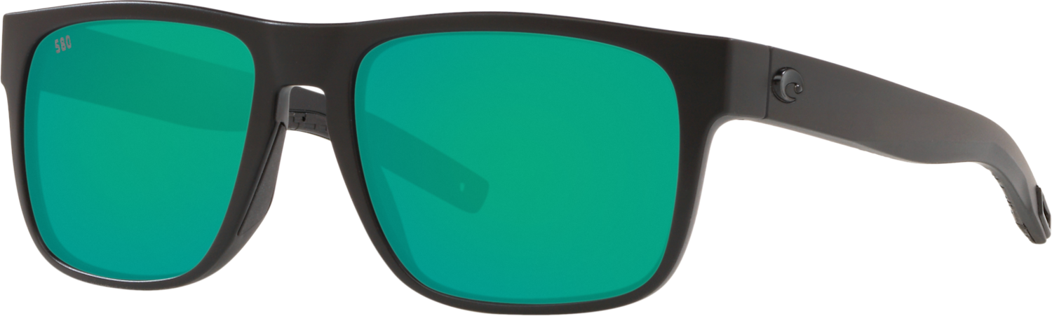 Costa Spearo Sunglasses Blackout Frame Green Mirror 580 Glass