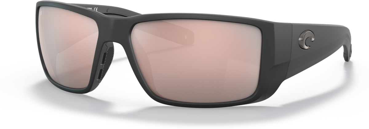 Costa Blackfin Pro Sunglasses Matte Black Copper Silver Mirror 580 Glass