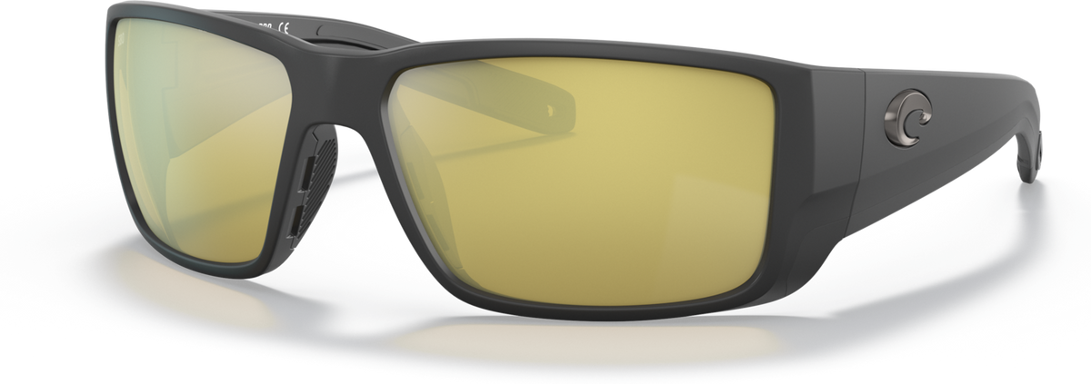 Costa Blackfin Pro Sunglasses Matte Black Sunrise Silver Mirror 580 Glass
