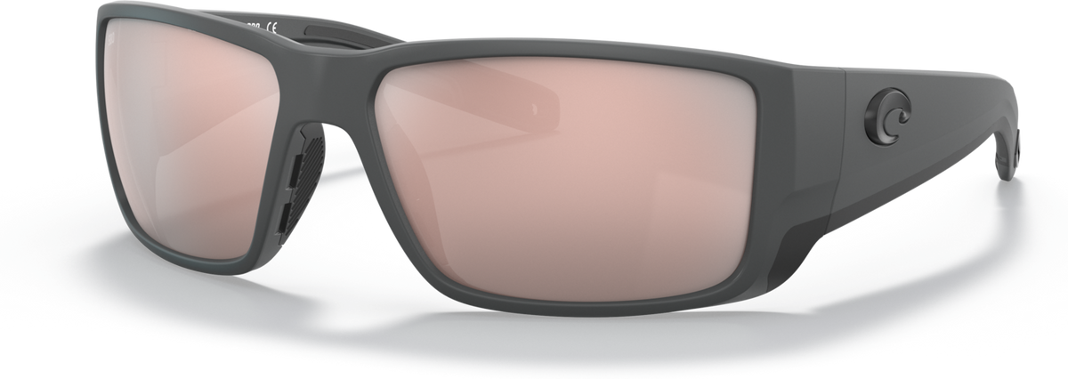 Costa Blackfin Pro Sunglasses Matte Gray Copper Silver Mirror 580 Glass