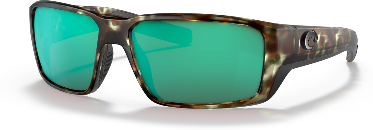 Costa Fantail Pro Sunglasses Matte Wetlands Green Mirror 580 Glass