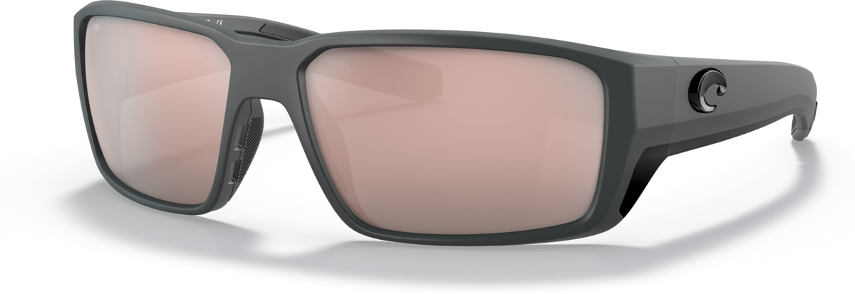 Costa Fantail Pro Sunglasses Matte Grey Copper Silver Mirror 580 Glass