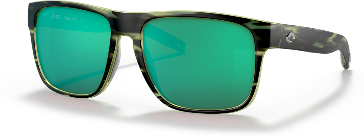 Costa Spearo XL Sunglasses Matte Reef Green Mirror 580 Polycarbonate 