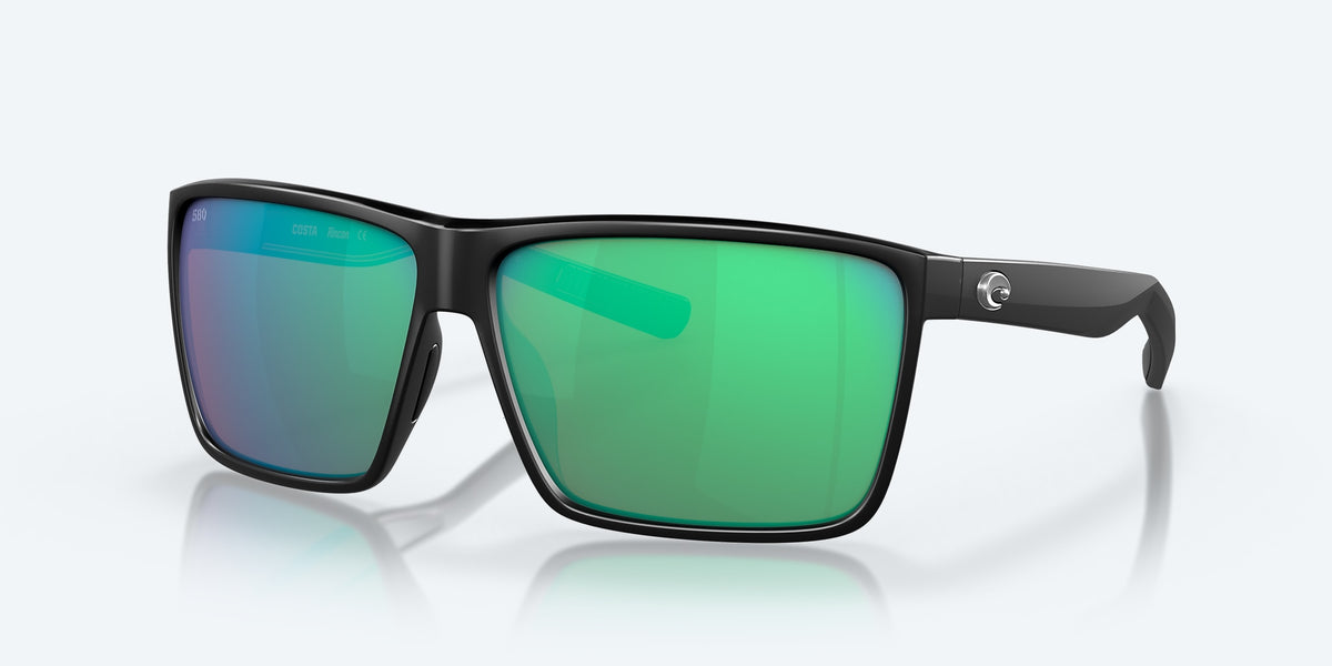 Costa Rincon Sunglasses Black Frame with Green Mirror 580G