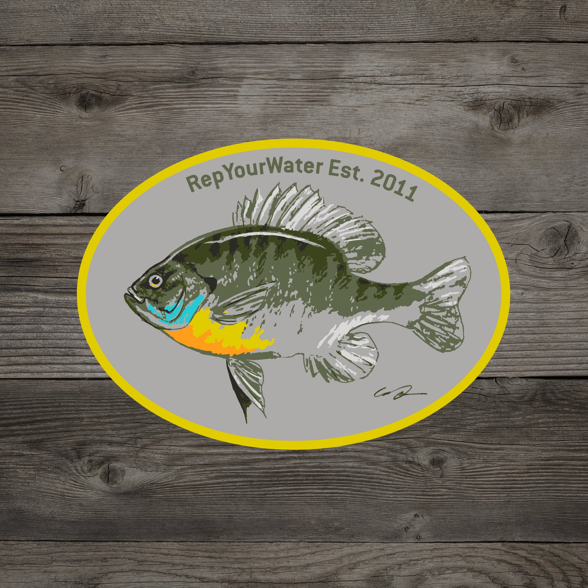 Rep Your Water Artist's Reserve Bluegill Sticker