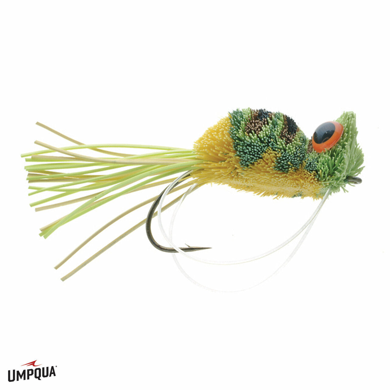 Umpqua Dancing Frog Stewart Green and Yellow size #2