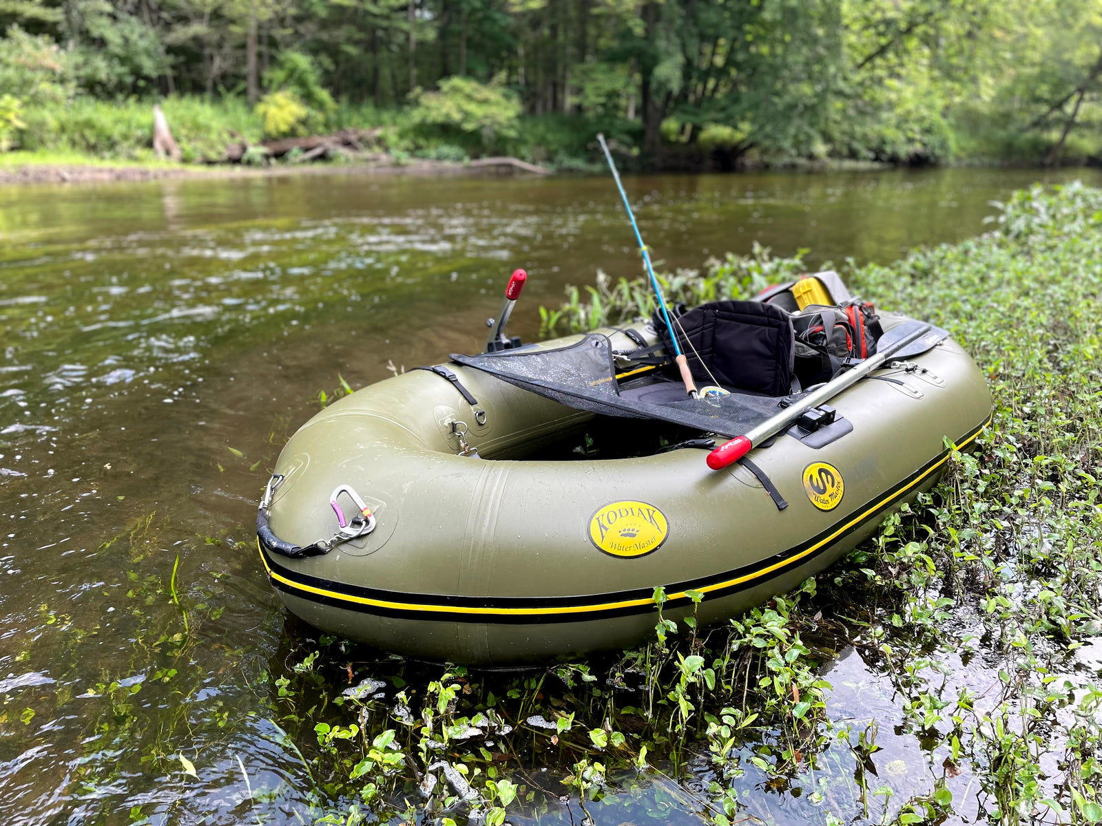 Water Master Kodiak Raft in a river