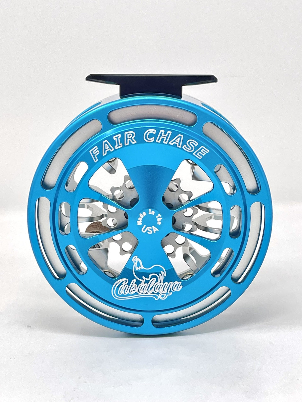 Cubalaya Fair Chase G2 Click Pawl Fly Reel - Clear on Blue