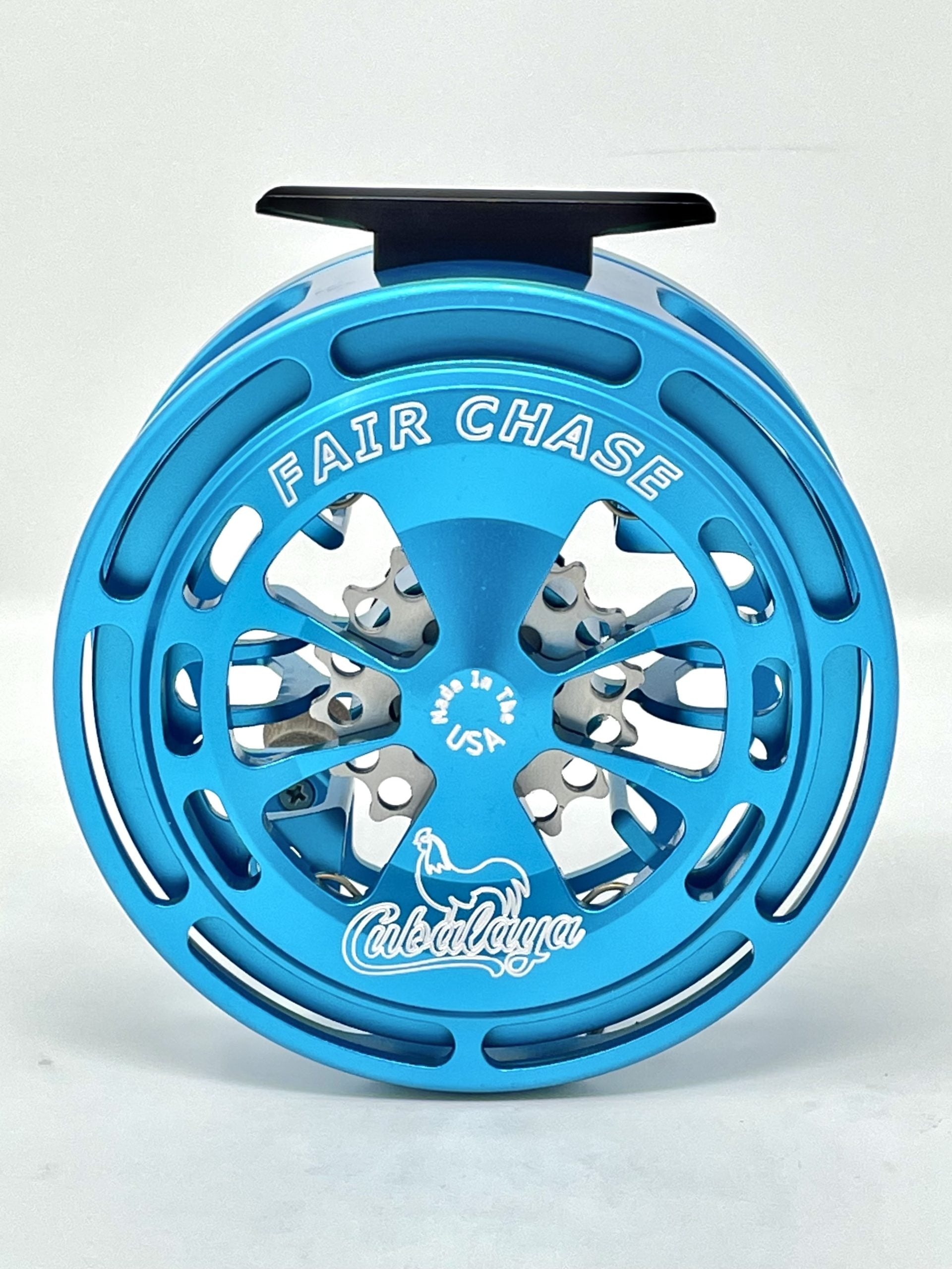 Cubalaya Fair Chase G2 Click Pawl Fly Reel- Clear on Blue