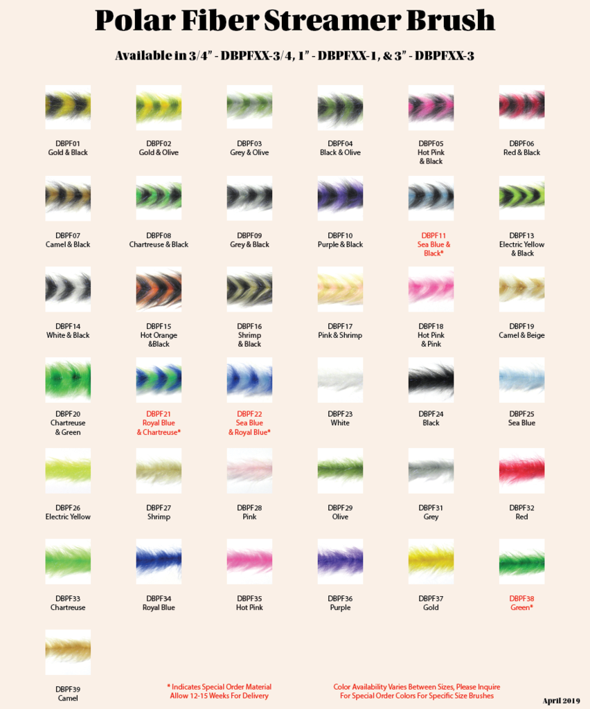 RD Fly Fishing Polar Fiber Streamer Brush