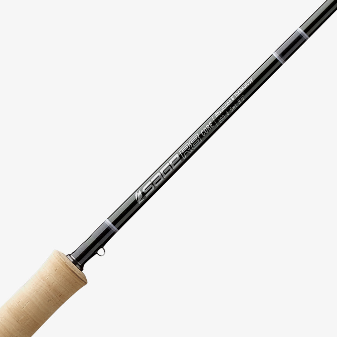 Sage R8 Core Fly Rod Logo View